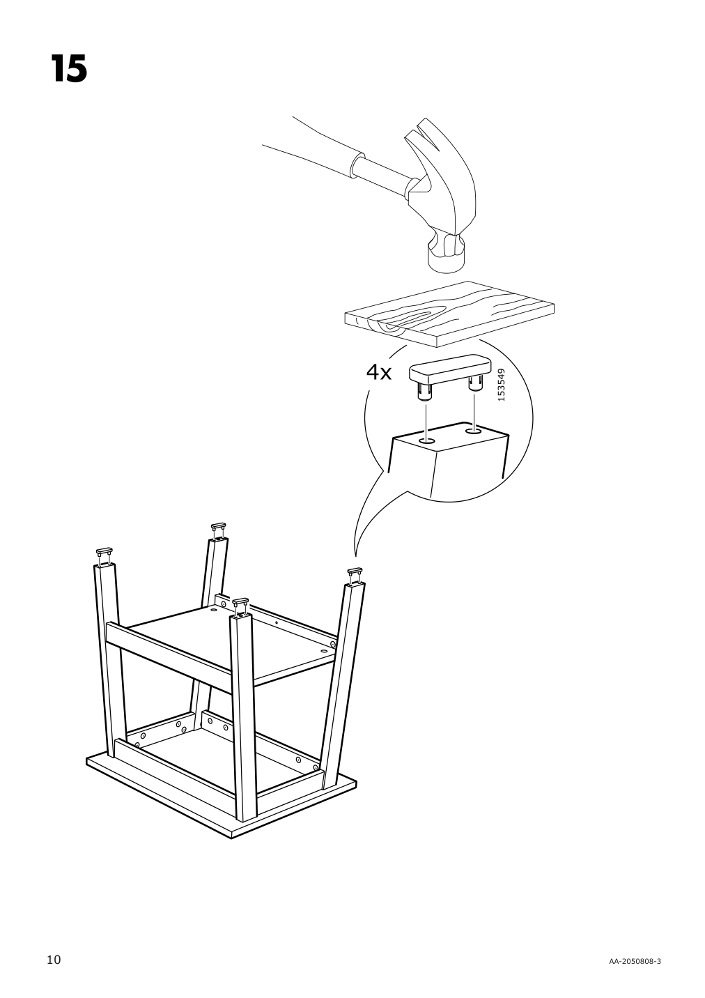 Assembly instructions for IKEA Lunnarp side table white | Page 10 - IKEA LUNNARP side table 703.990.20