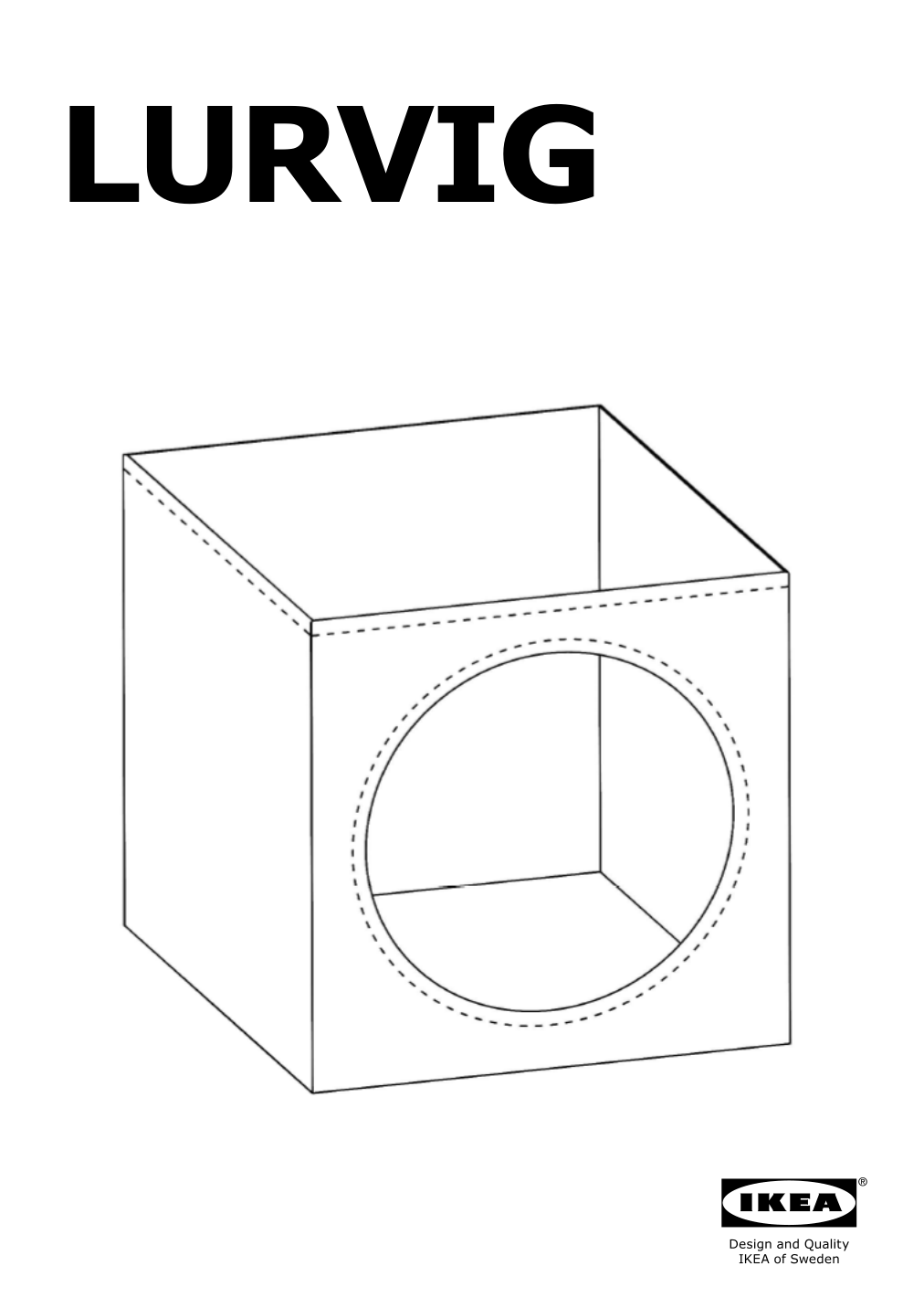 Assembly instructions for IKEA Lurvig cat house black | Page 1 - IKEA LURVIG cat house 803.765.51