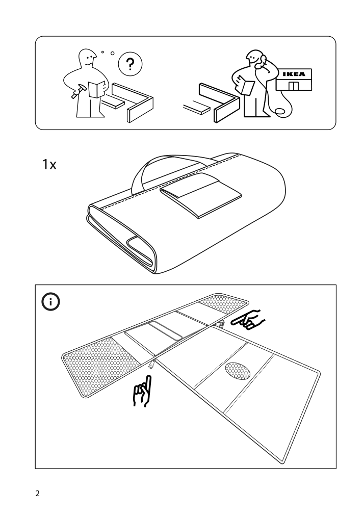 Assembly instructions for IKEA Lurvig pet travel bag black gray | Page 2 - IKEA LURVIG pet travel bag 304.648.66