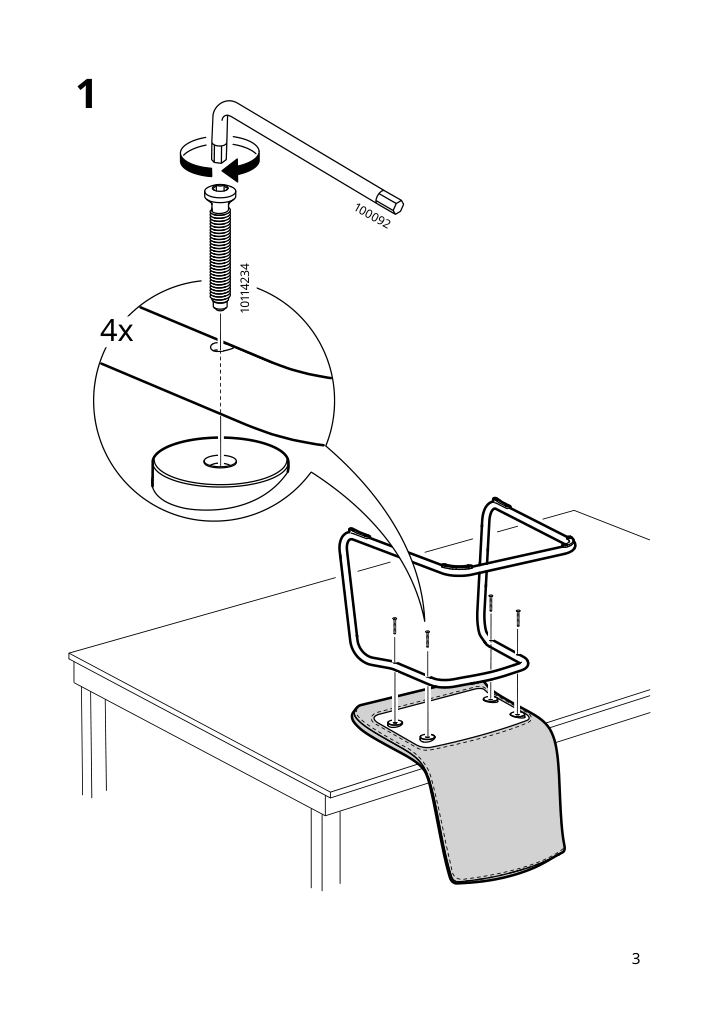 Assembly instructions for IKEA Lustebo chair viarp beige brown | Page 3 - IKEA LUSTEBO chair 905.344.61