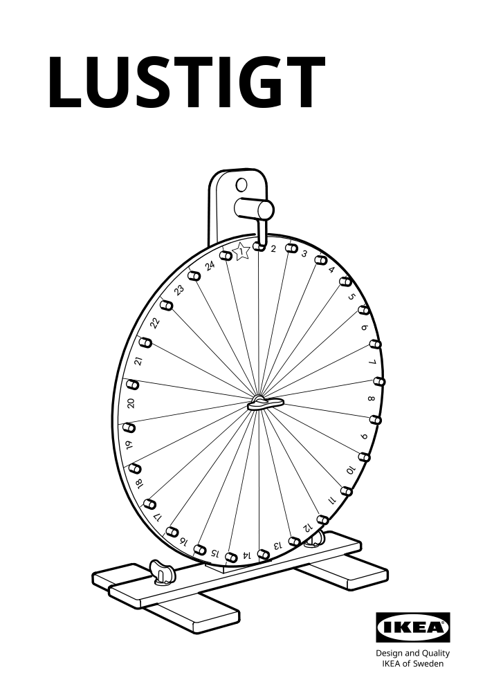 Assembly instructions for IKEA Lustigt prize wheel game | Page 1 - IKEA LUSTIGT prize wheel game 303.870.38