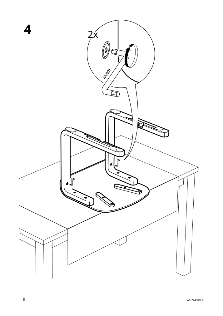 Assembly instructions for IKEA Lyckan chair black birch veneer | Page 8 - IKEA STOCKHOLM 2025 / LYCKAN table and 4 chairs 295.902.67