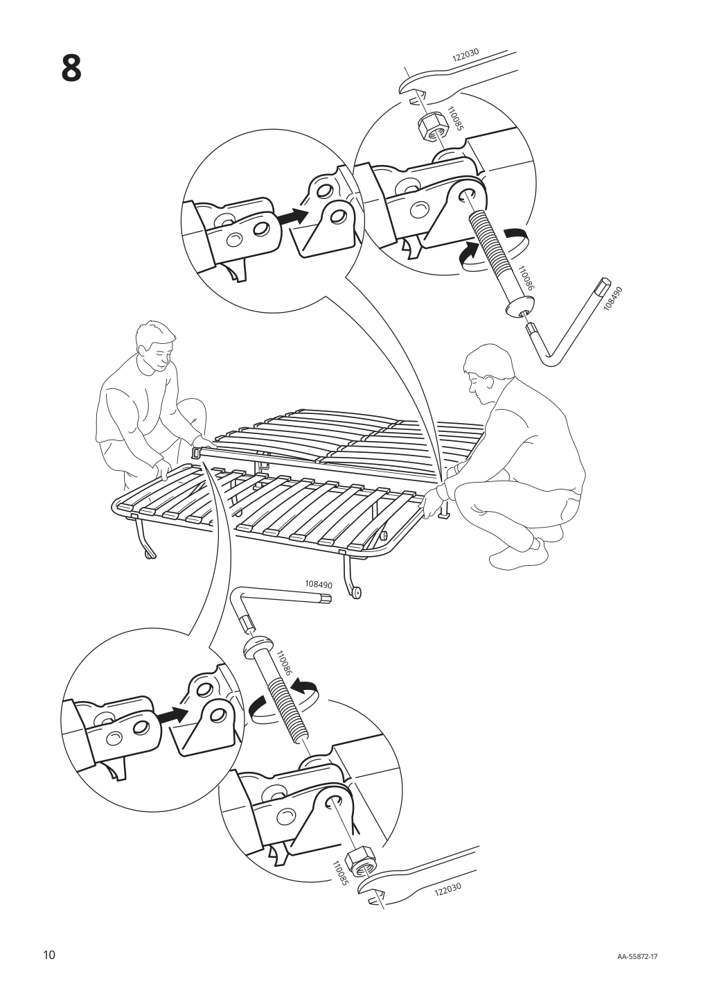 Assembly instructions for IKEA Lycksele sleeper sofa frame black | Page 10 - IKEA LYCKSELE LÖVÅS sleeper sofa 593.871.32