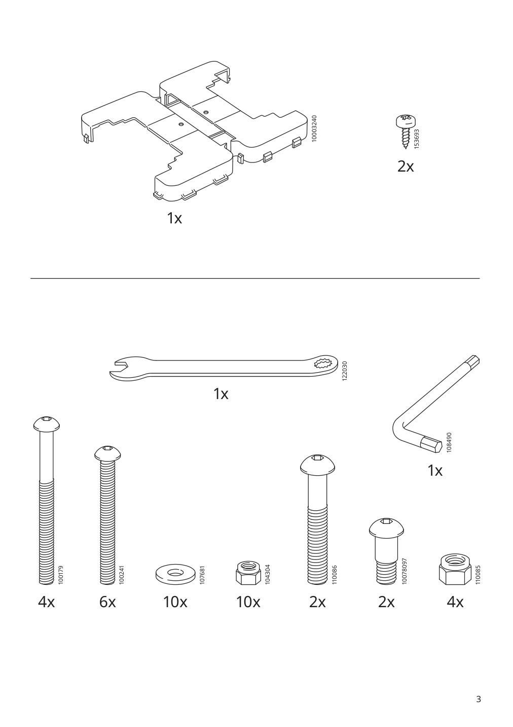 Assembly instructions for IKEA Lycksele sleeper sofa frame black | Page 3 - IKEA LYCKSELE LÖVÅS sleeper sofa 593.871.32