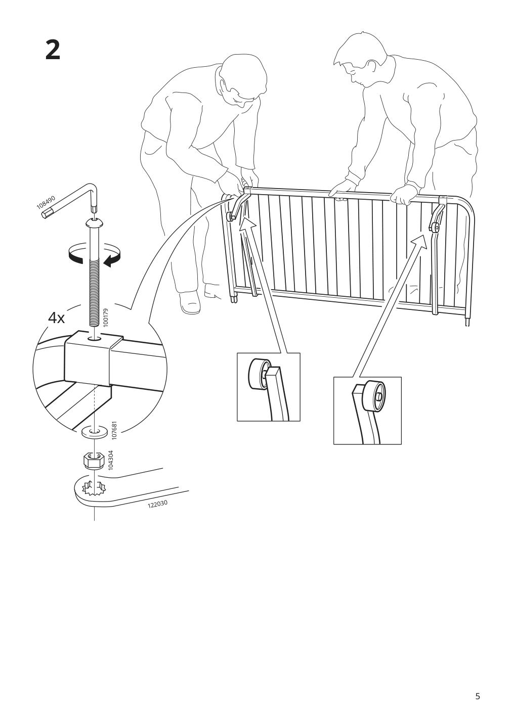 Assembly instructions for IKEA Lycksele sleeper sofa frame black | Page 5 - IKEA LYCKSELE LÖVÅS sleeper sofa 593.871.32