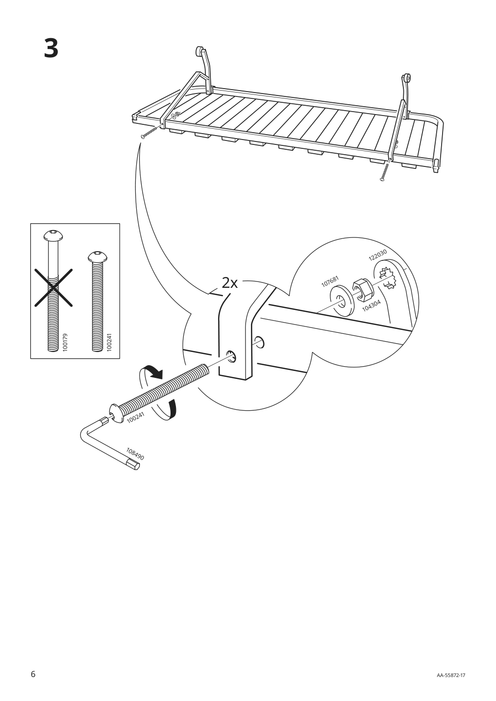 Assembly instructions for IKEA Lycksele sleeper sofa frame black | Page 6 - IKEA LYCKSELE LÖVÅS sleeper sofa 593.871.32