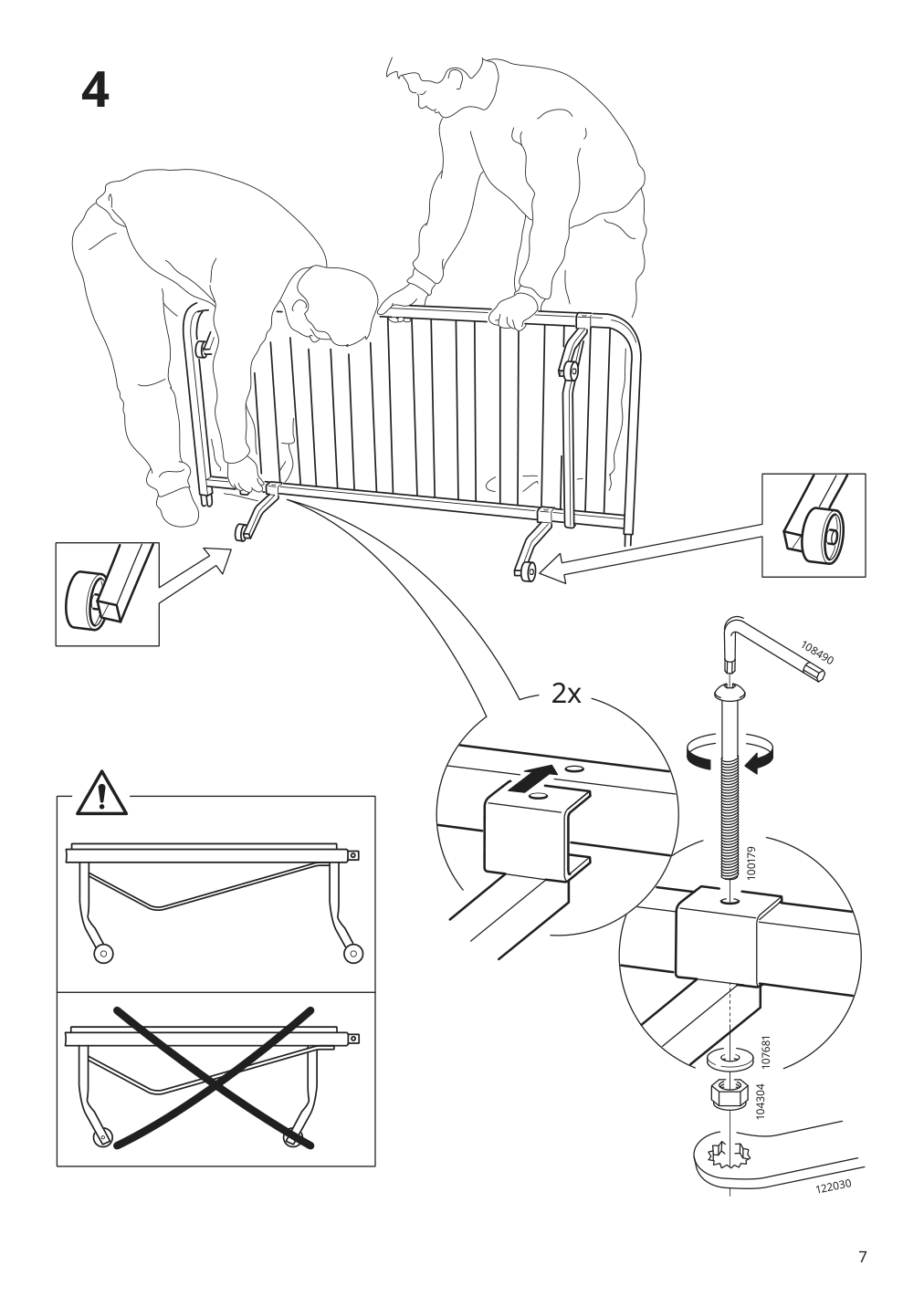 Assembly instructions for IKEA Lycksele sleeper sofa frame black | Page 7 - IKEA LYCKSELE LÖVÅS sleeper sofa 593.871.32