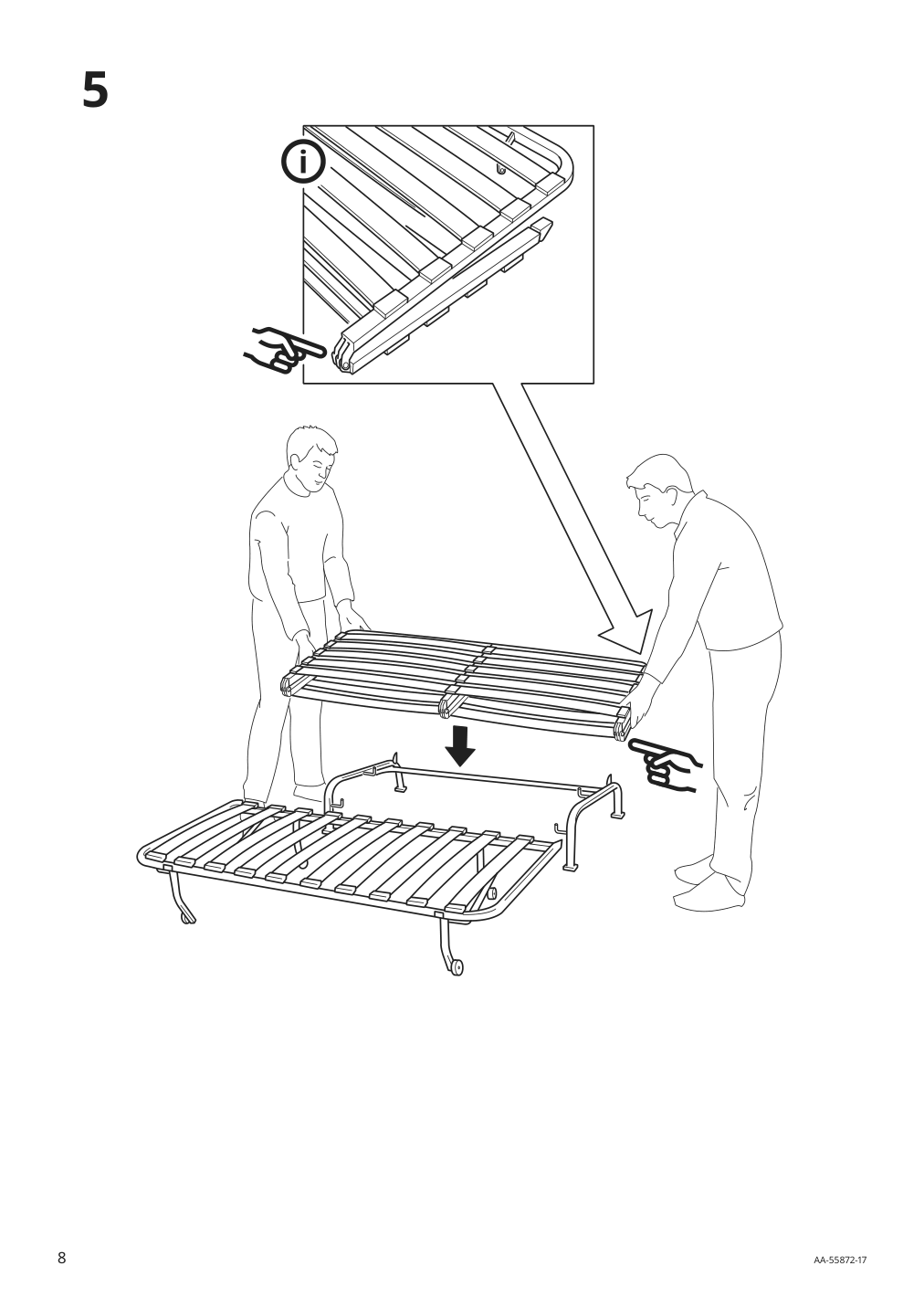 Assembly instructions for IKEA Lycksele sleeper sofa frame black | Page 8 - IKEA LYCKSELE LÖVÅS sleeper sofa 593.871.32