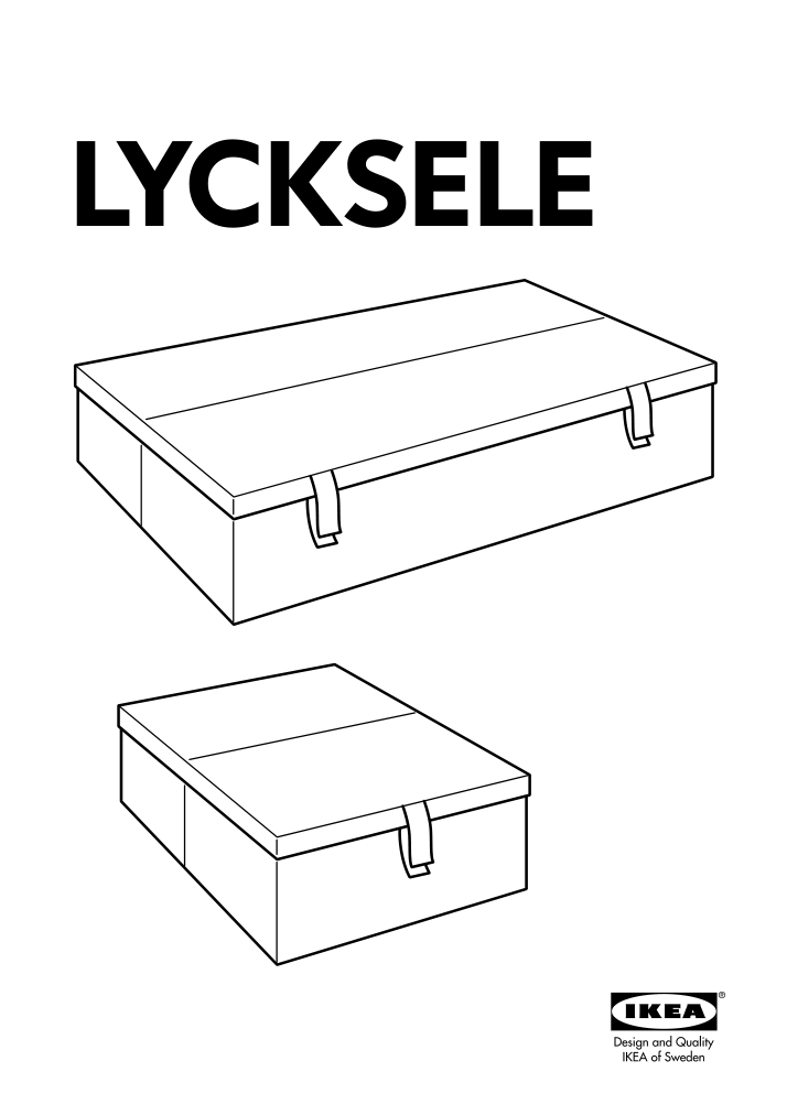 Assembly instructions for IKEA Lycksele storage box for sleeper sofa black | Page 1 - IKEA LYCKSELE storage box for sleeper sofa 601.169.60