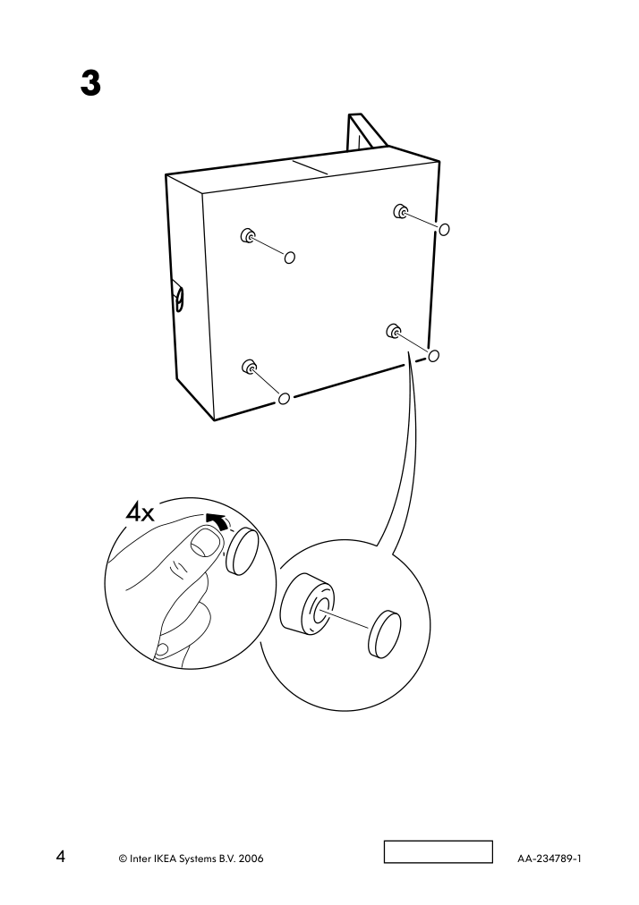 Assembly instructions for IKEA Lycksele storage box for sleeper sofa black | Page 4 - IKEA LYCKSELE storage box for sleeper sofa 601.169.60