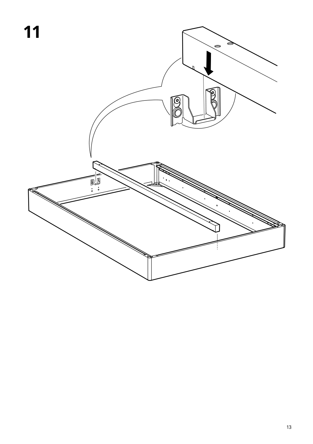 Assembly instructions for IKEA Lyngoer foundation | Page 13 - IKEA LYNGÖR slatted mattress base with legs 393.882.55