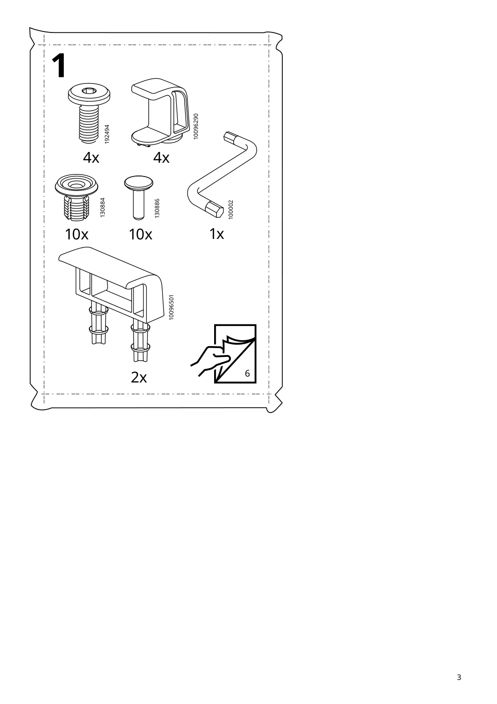 Assembly instructions for IKEA Lyngoer foundation | Page 3 - IKEA LYNGÖR slatted mattress base with legs 293.882.70