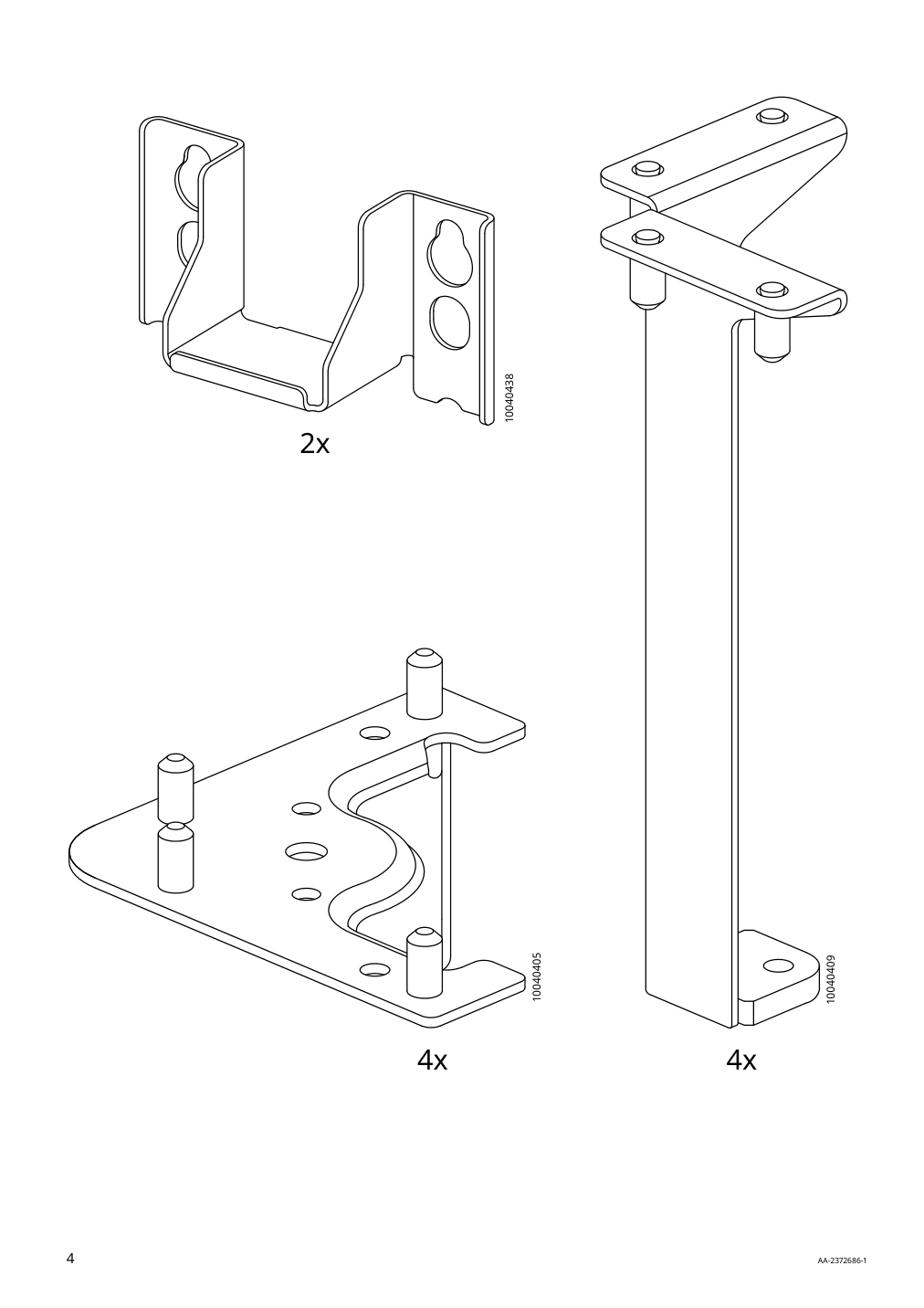 Assembly instructions for IKEA Lyngoer foundation | Page 4 - IKEA LYNGÖR slatted mattress base with legs 293.882.70