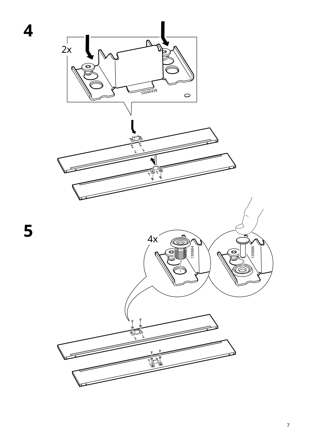 Assembly instructions for IKEA Lyngoer foundation | Page 7 - IKEA LYNGÖR slatted mattress base with legs 393.882.55