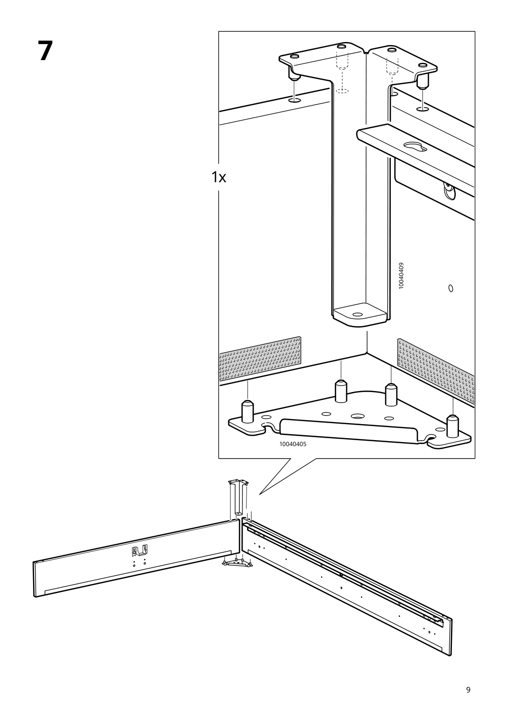 Assembly instructions for IKEA Lyngoer foundation | Page 9 - IKEA LYNGÖR slatted mattress base with legs 393.882.55