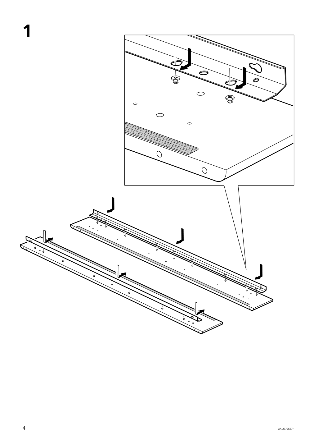 Assembly instructions for IKEA Lyngoer foundation | Page 4 - IKEA LYNGÖR slatted mattress base with legs 893.882.86