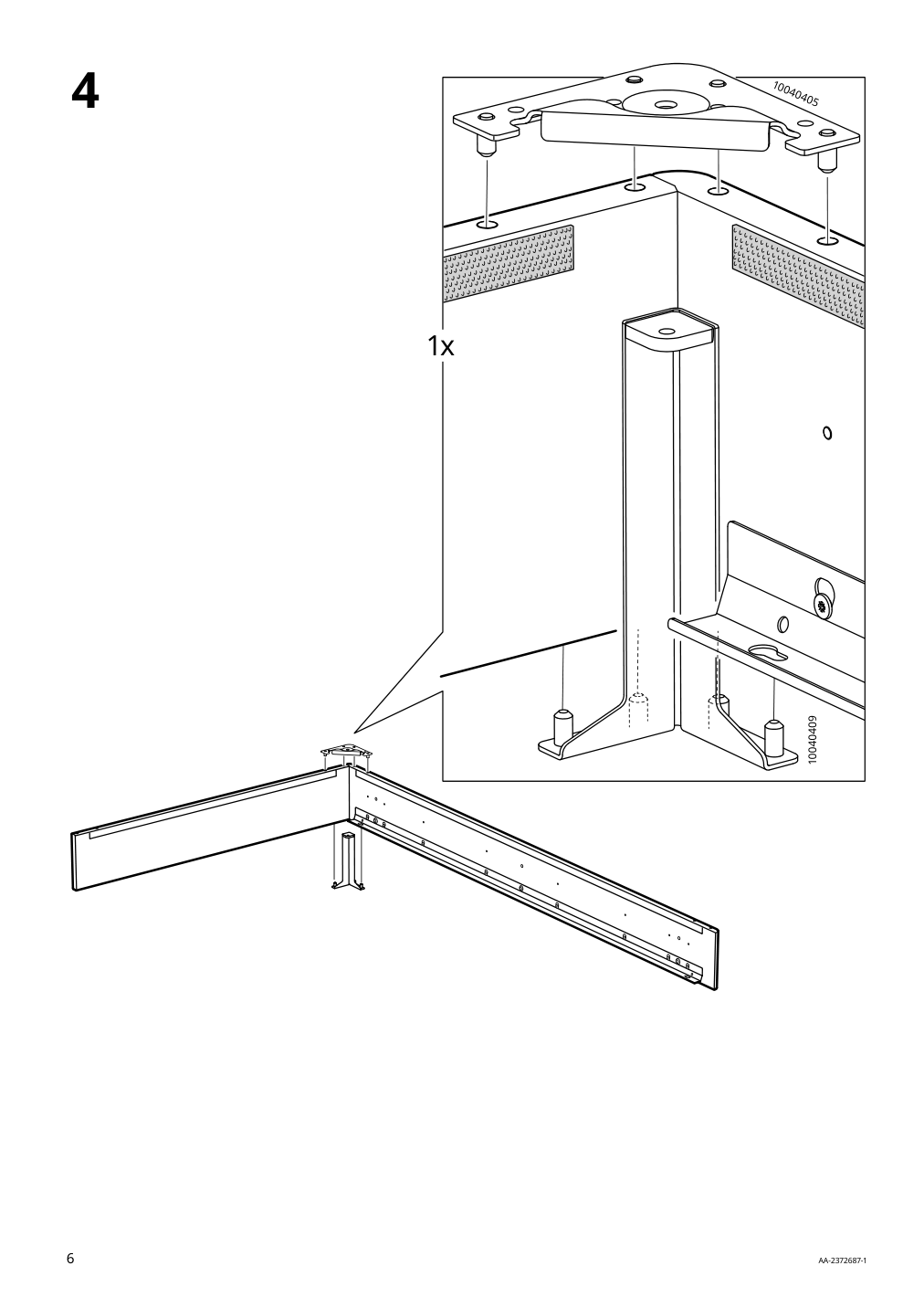 Assembly instructions for IKEA Lyngoer foundation | Page 6 - IKEA LYNGÖR slatted mattress base with legs 495.544.14