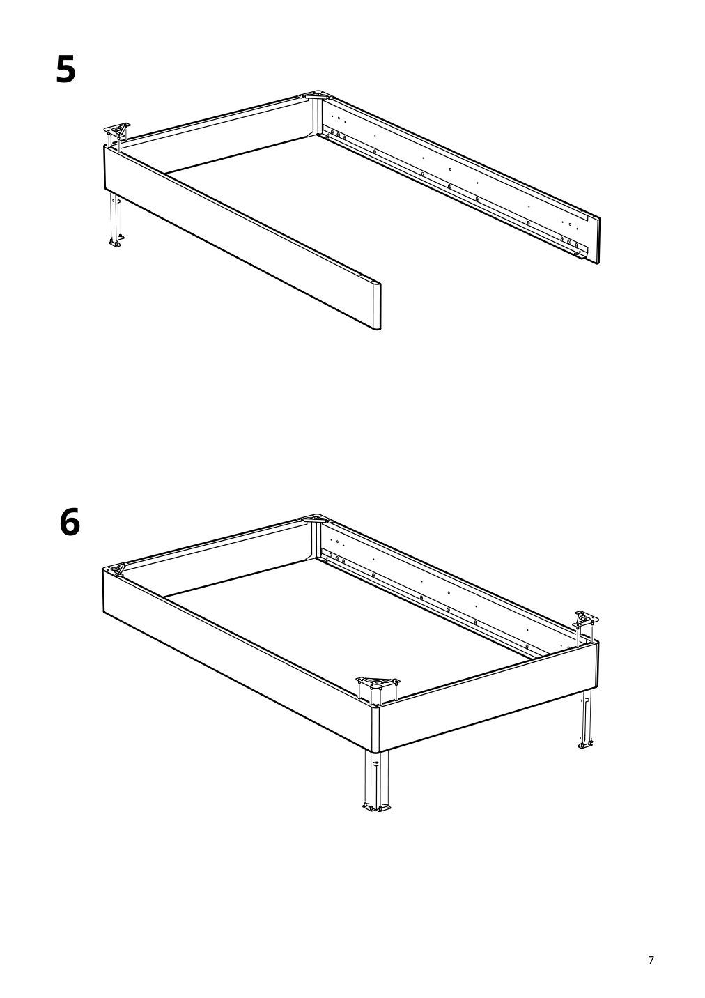 Assembly instructions for IKEA Lyngoer foundation | Page 7 - IKEA LYNGÖR slatted mattress base with legs 495.544.14