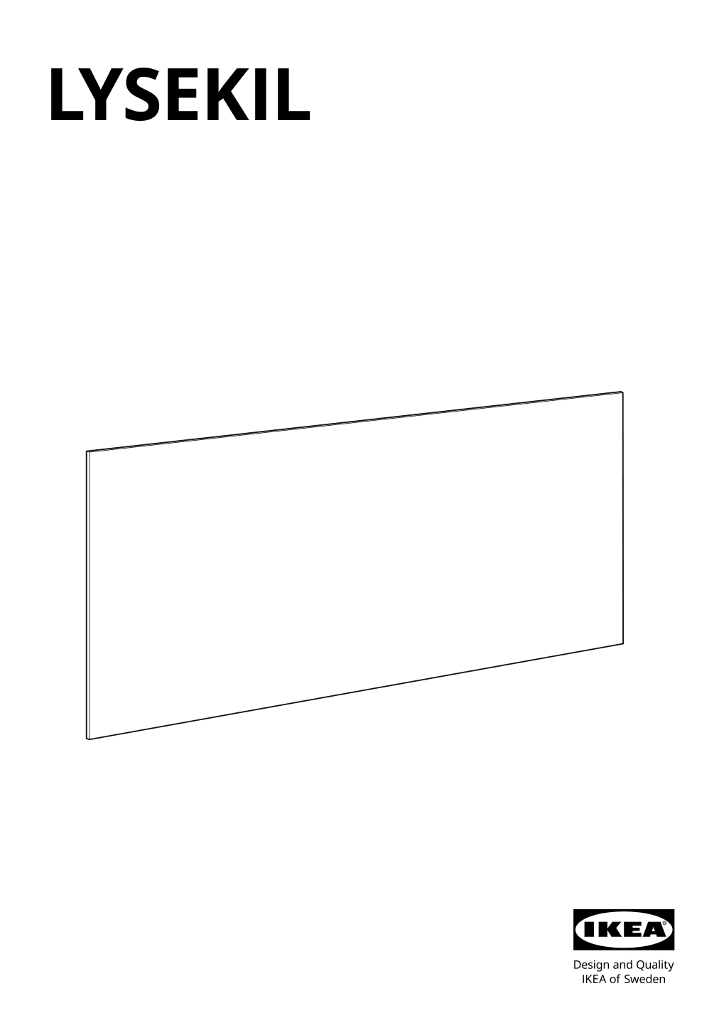 Assembly instructions for IKEA Lysekil wall panel double sided brushed copper effect stainless steel | Page 1 - IKEA LYSEKIL wall panel 604.829.77