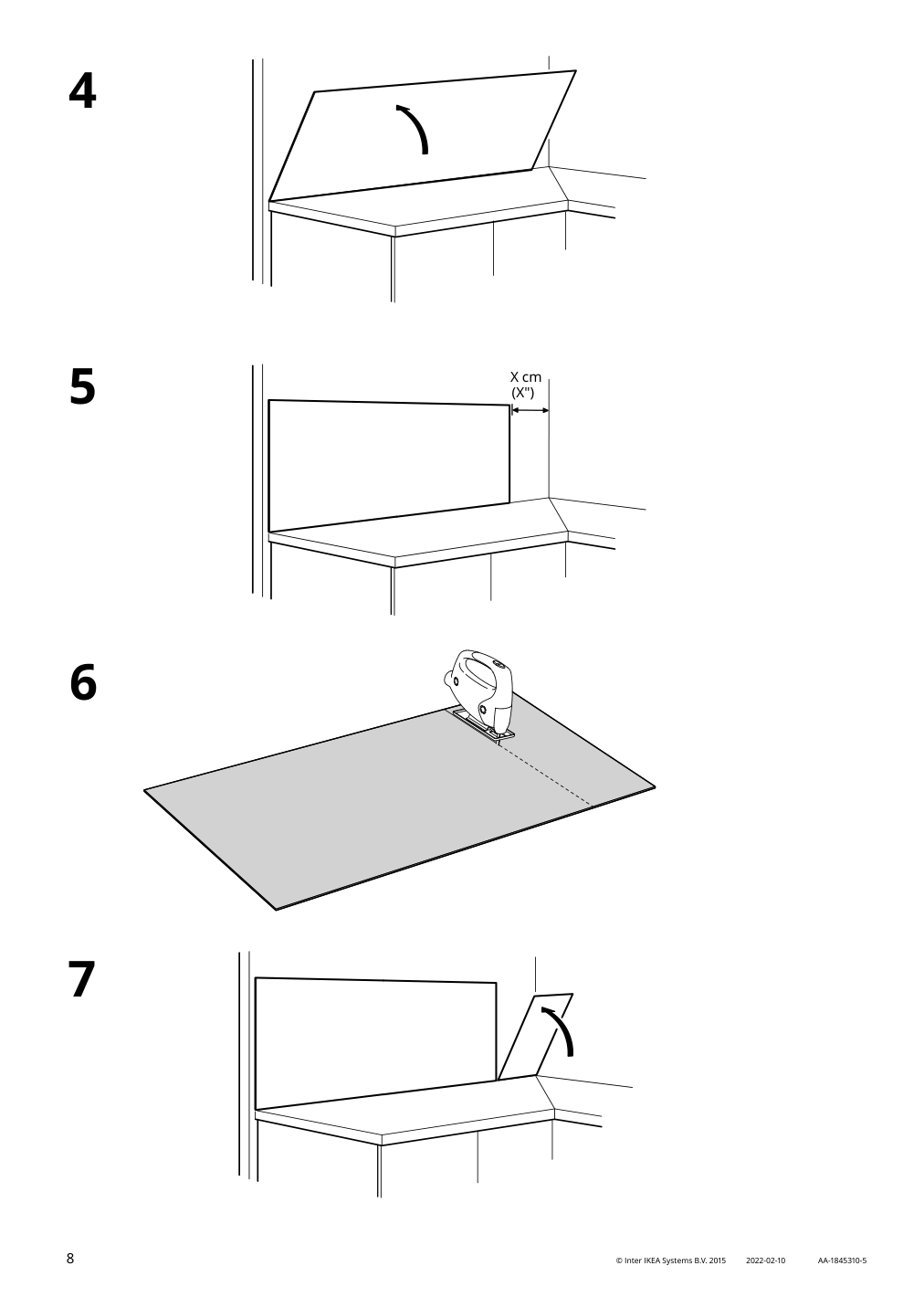 Assembly instructions for IKEA Lysekil wall panel double sided brushed copper effect stainless steel | Page 8 - IKEA LYSEKIL wall panel 604.829.77