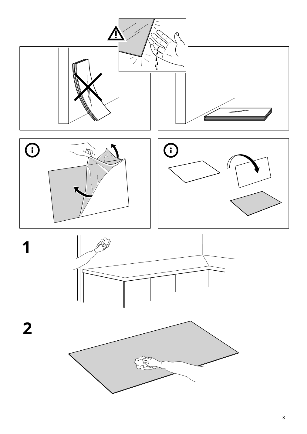 Assembly instructions for IKEA Lysekil wall panel double sided brushed copper effect stainless steel | Page 3 - IKEA LYSEKIL wall panel 604.829.77