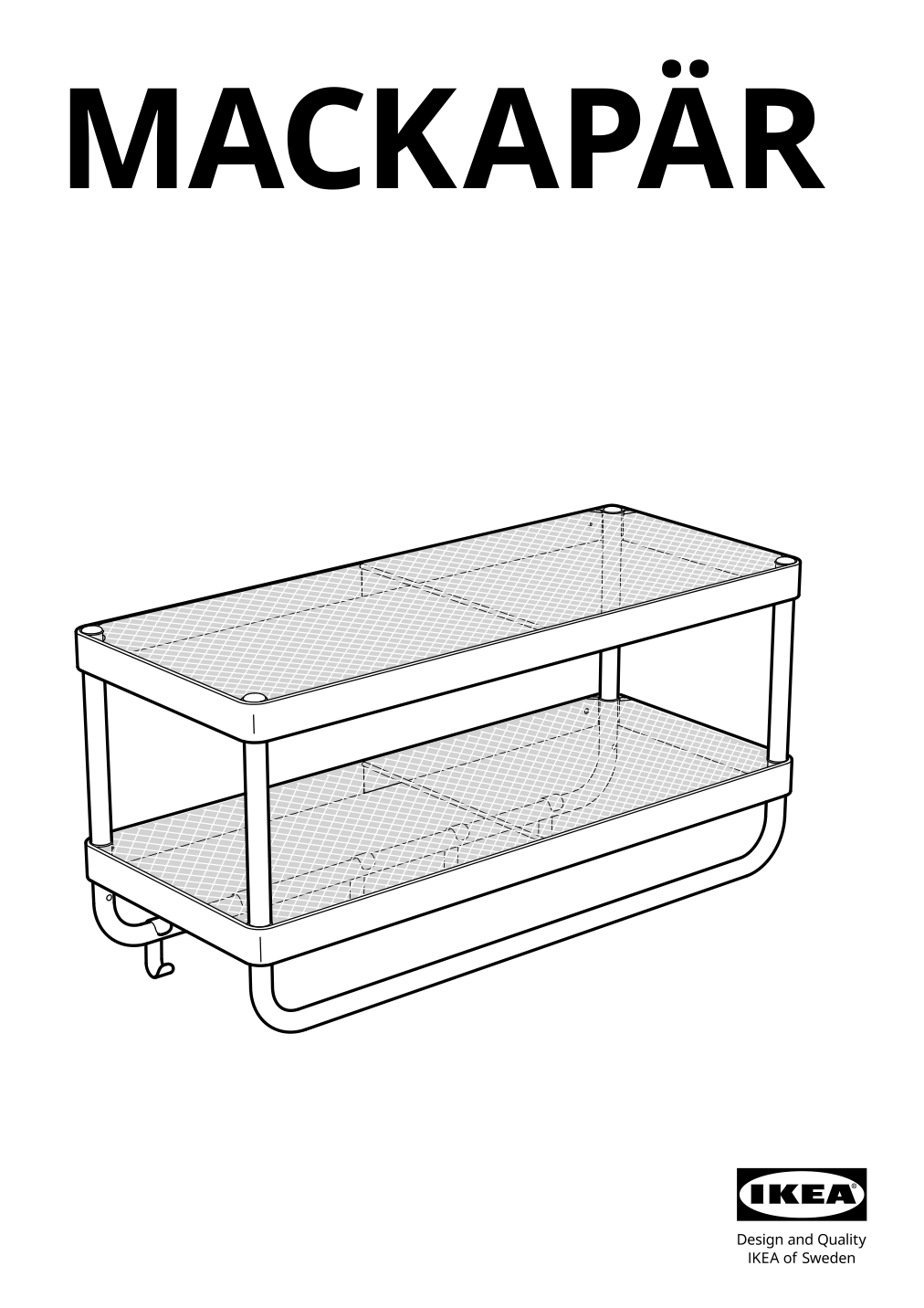 Assembly instructions for IKEA Mackapaer hat and coat rack white | Page 1 - IKEA MACKAPÄR hat and coat rack 105.309.90