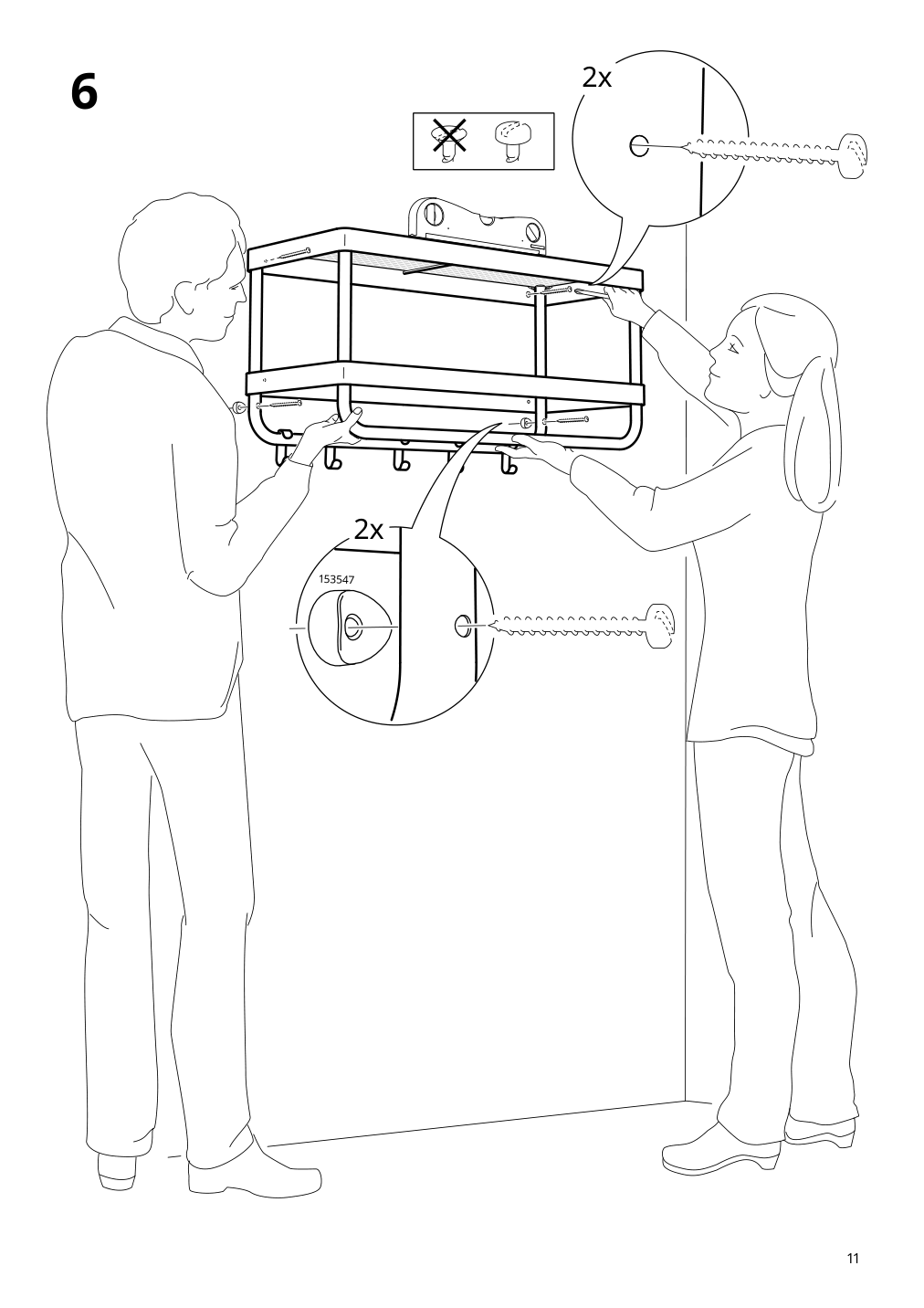 Assembly instructions for IKEA Mackapaer hat and coat rack white | Page 11 - IKEA MACKAPÄR hat and coat rack 105.309.90