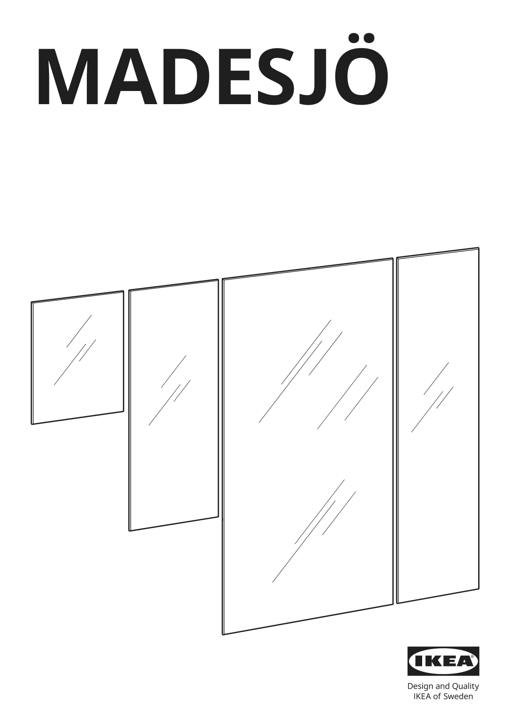 Assembly instructions for IKEA Madesjoe mirror set of 4 | Page 1 - IKEA MADESJÖ mirror, set of 4 704.861.83