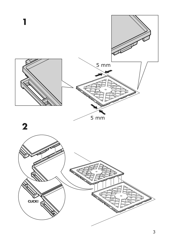 Assembly instructions for IKEA Maellsten bottom part outdoor floor decking dark gray | Page 3 - IKEA MÄLLSTEN decking, outdoor 493.204.01