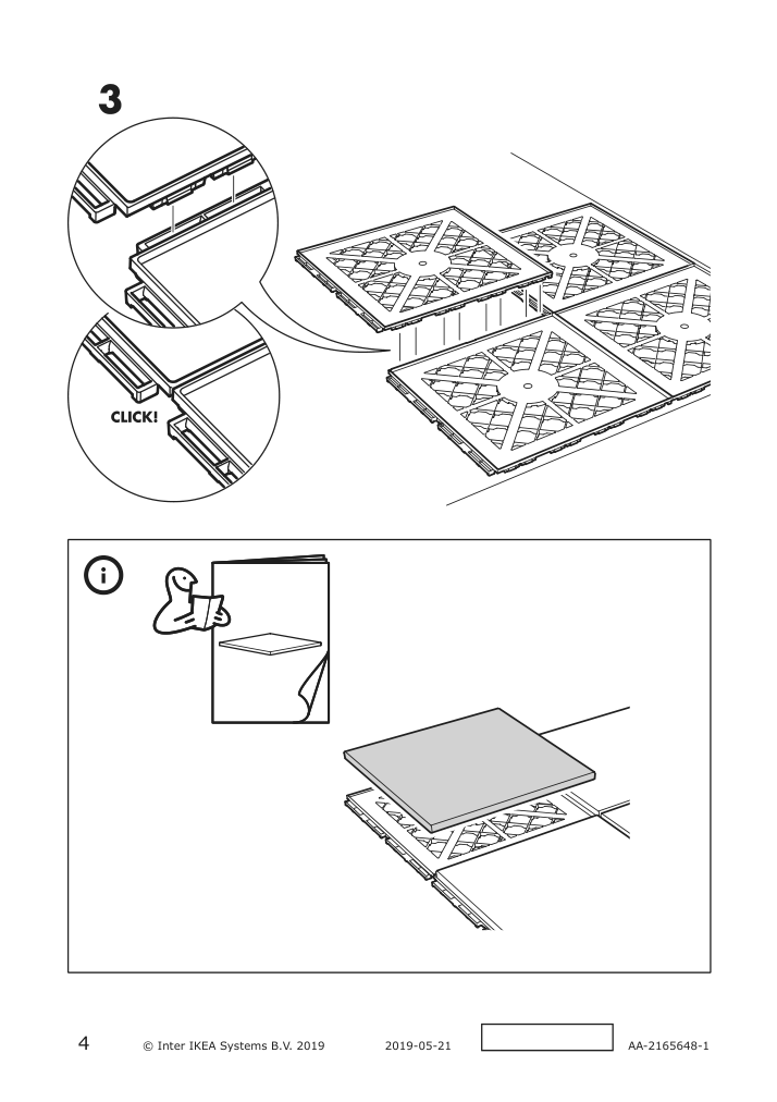 Assembly instructions for IKEA Maellsten bottom part outdoor floor decking dark gray | Page 4 - IKEA MÄLLSTEN decking, outdoor 493.204.01