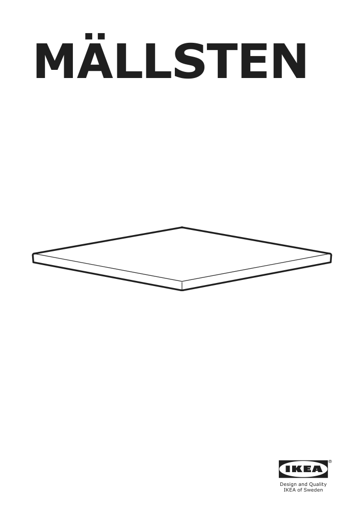 Assembly instructions for IKEA Maellsten top part outdoor floor decking gray white | Page 1 - IKEA MÄLLSTEN decking, outdoor 493.204.01