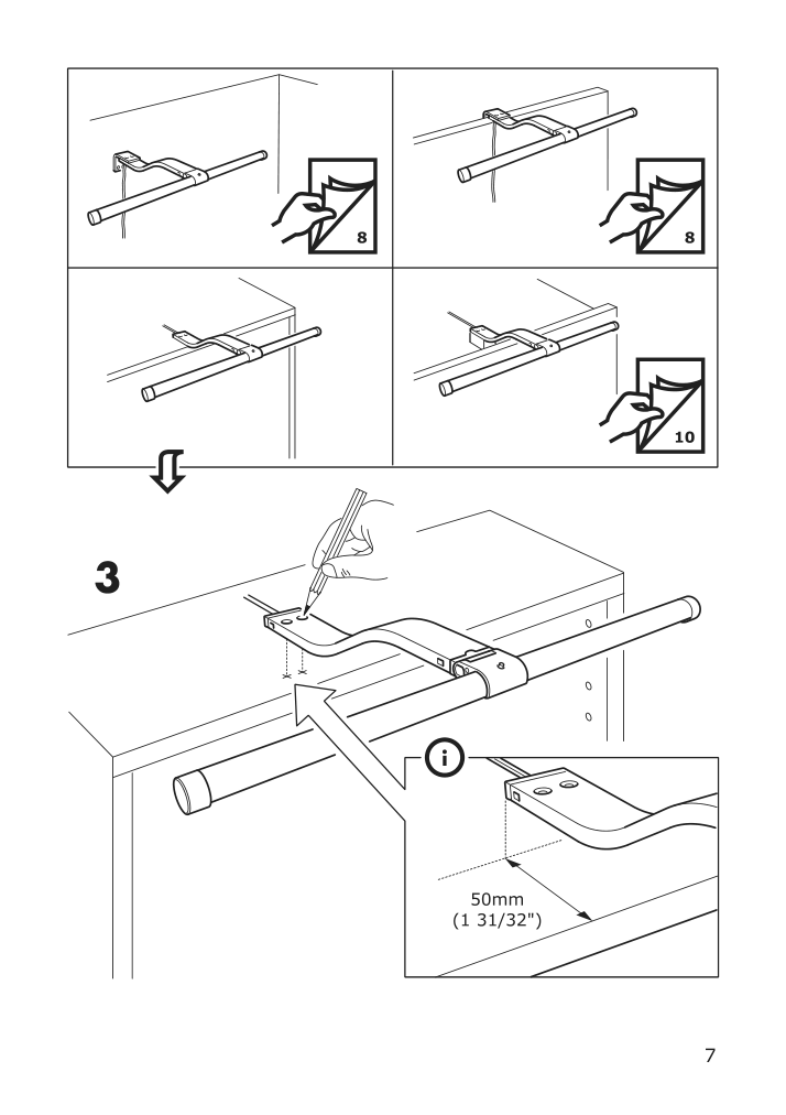 Assembly instructions for IKEA Maglehult led cabinet picture light aluminum color | Page 7 - IKEA MAGLEHULT LED cabinet/picture light 104.648.91