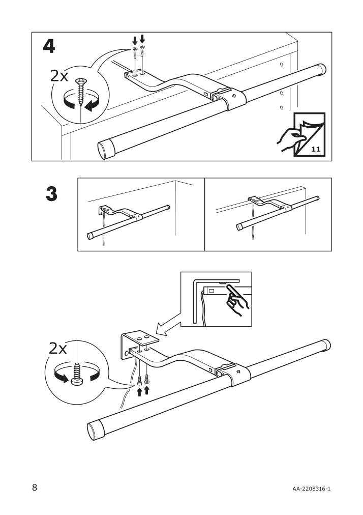 Assembly instructions for IKEA Maglehult led cabinet picture light aluminum color | Page 8 - IKEA MAGLEHULT LED cabinet/picture light 104.648.91