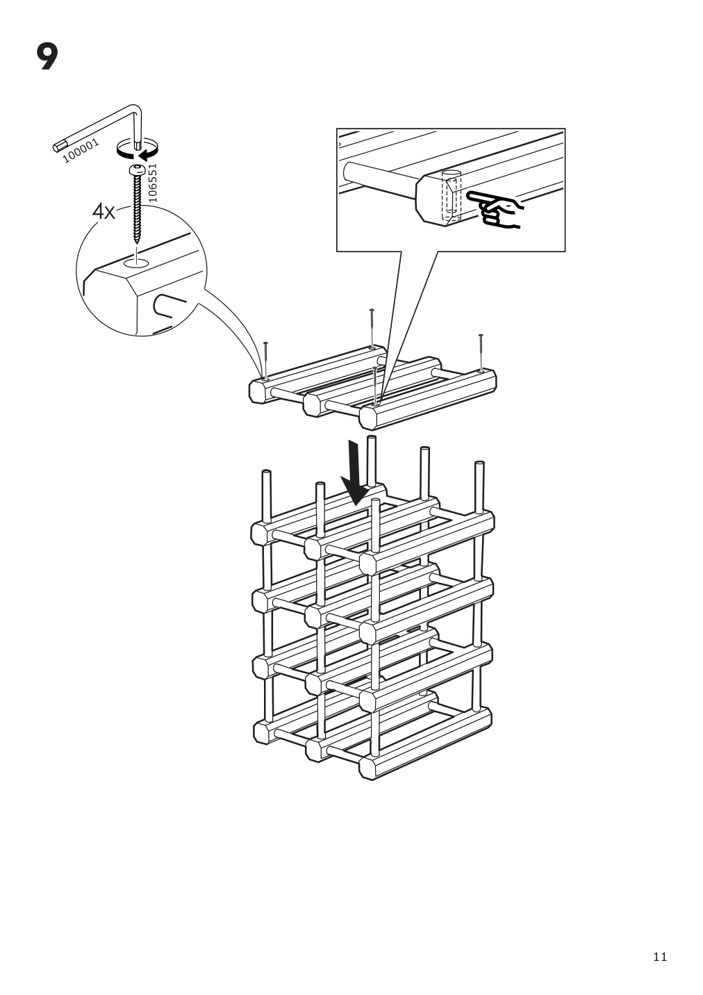 Assembly instructions for IKEA Magnetisk 12 bottle wine rack solid wood | Page 11 - IKEA MAGNETISK 12-bottle wine rack 505.141.15