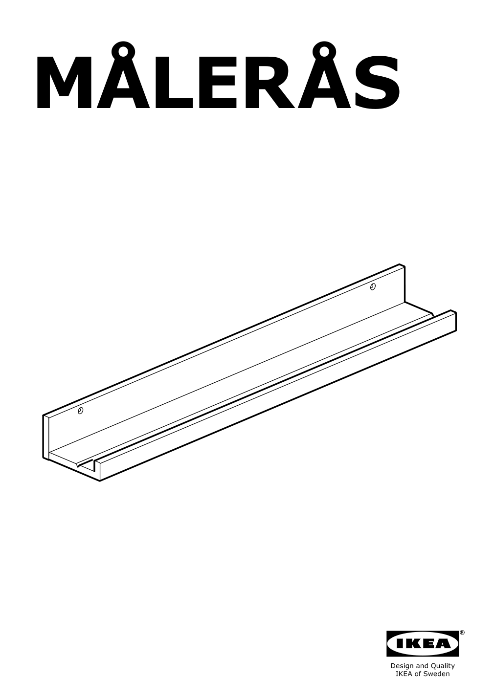 Assembly instructions for IKEA Maleras picture ledge bamboo | Page 1 - IKEA MÅLERÅS picture ledge 405.113.58