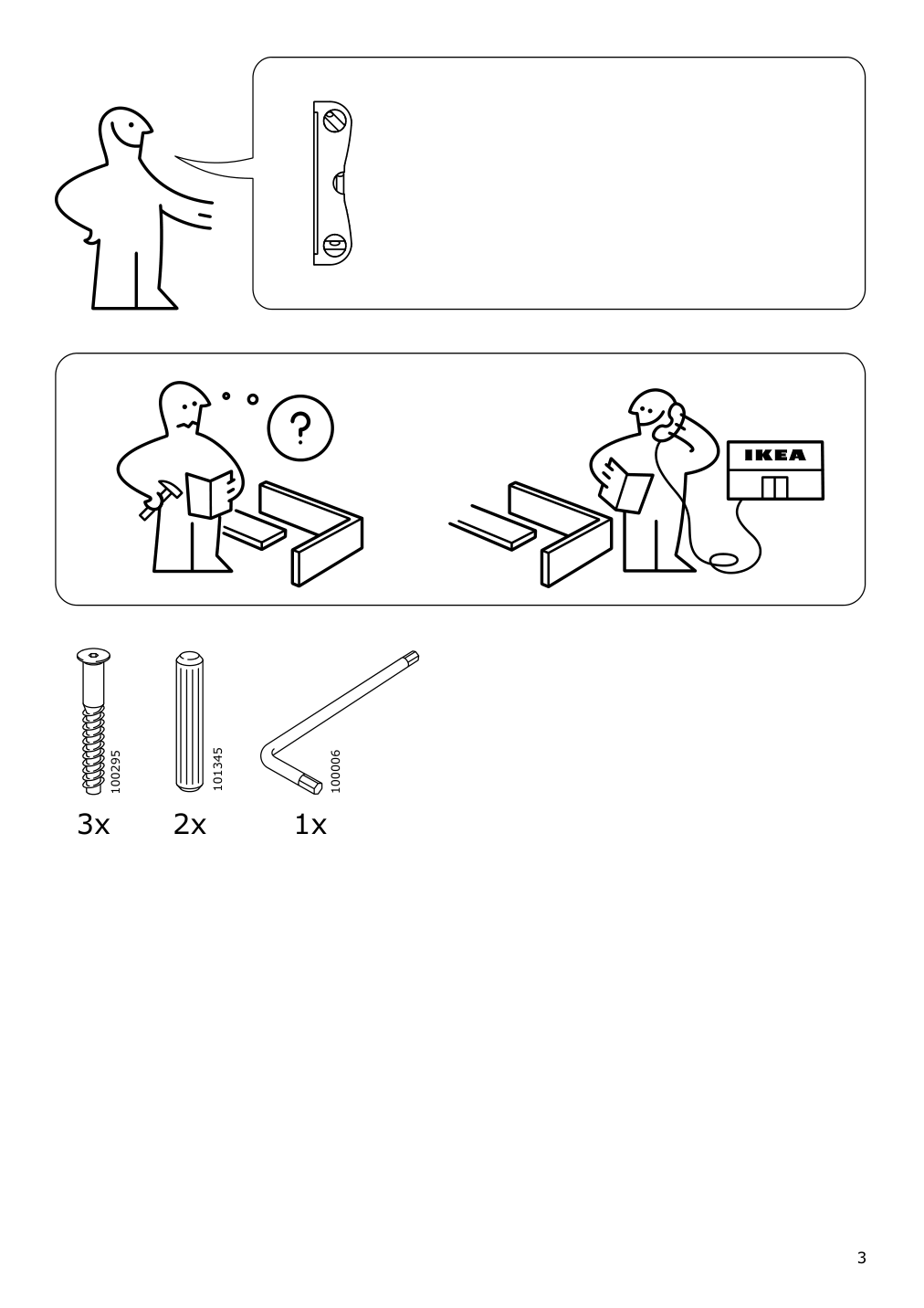 Assembly instructions for IKEA Maleras picture ledge bamboo | Page 3 - IKEA MÅLERÅS picture ledge 405.113.58