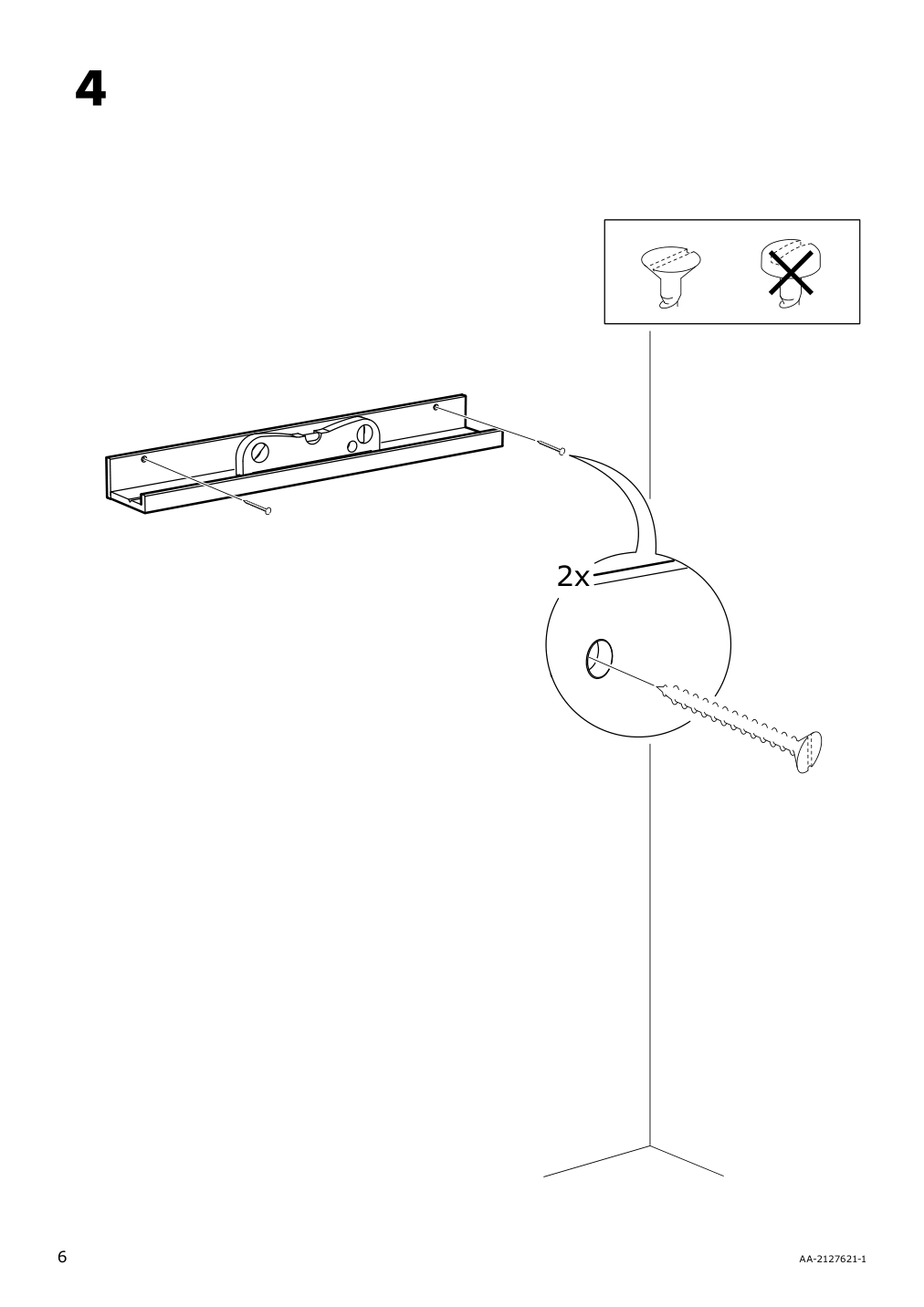 Assembly instructions for IKEA Maleras picture ledge bamboo | Page 6 - IKEA MÅLERÅS picture ledge 405.113.58