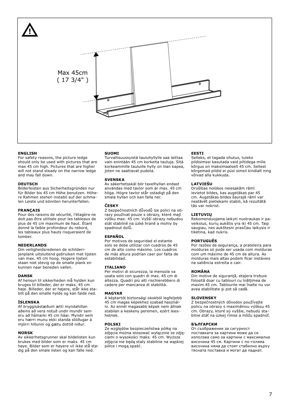 Assembly instructions for IKEA Maleras picture ledge bamboo | Page 7 - IKEA MÅLERÅS picture ledge 405.113.58