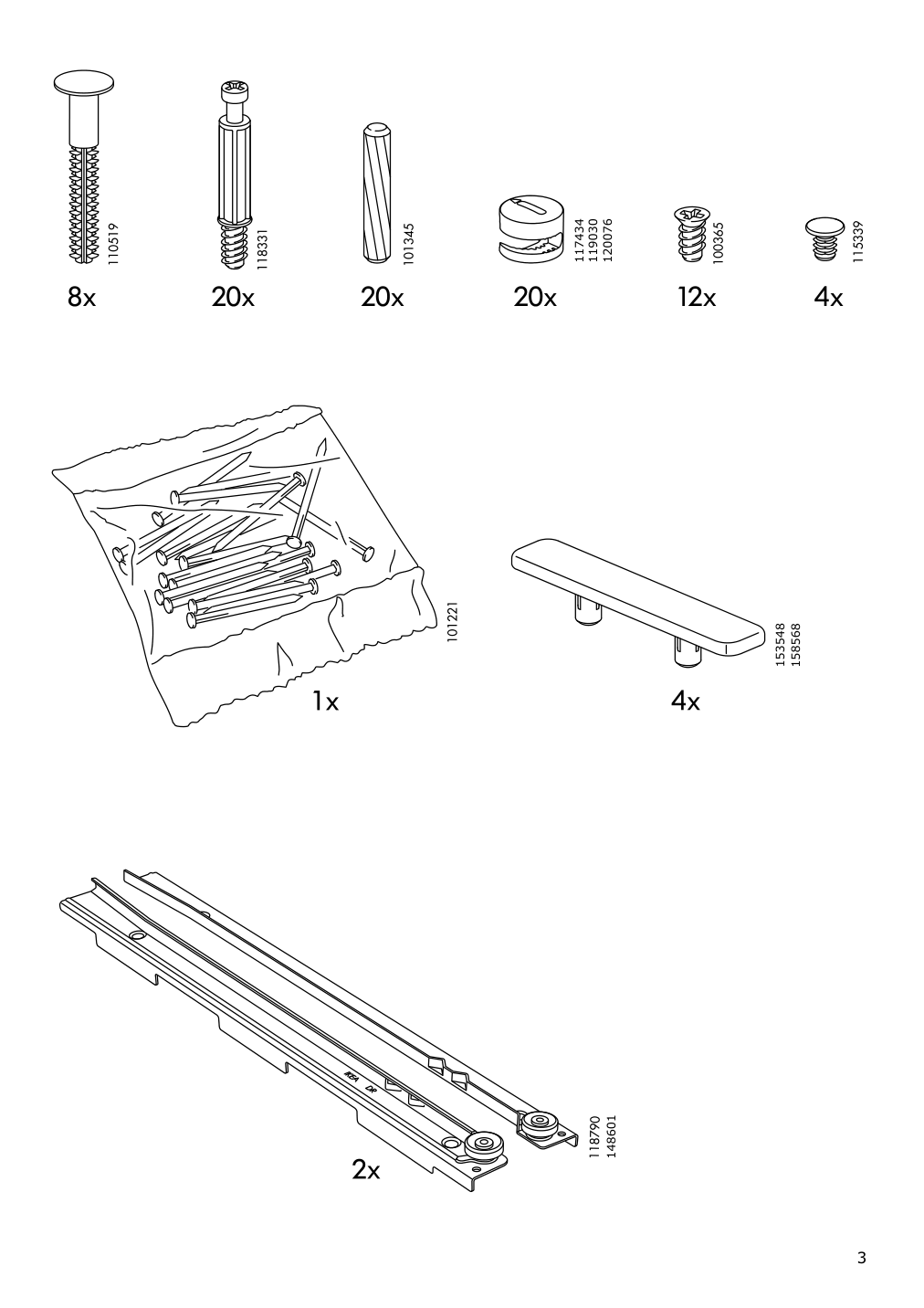 Assembly instructions for IKEA Malm 2 drawer chest white | Page 3 - IKEA MALM bedroom furniture, set of 3 894.834.10