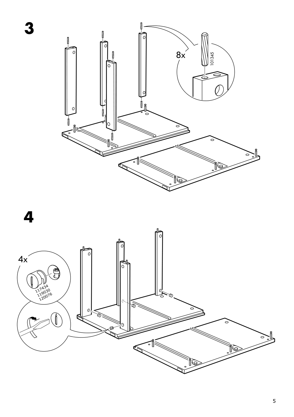 Assembly instructions for IKEA Malm 2 drawer chest white | Page 5 - IKEA MALM bedroom furniture, set of 3 894.834.10