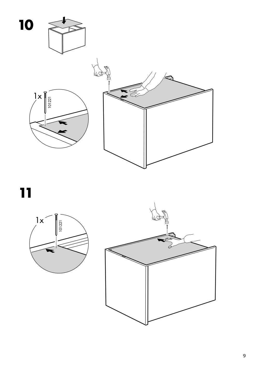 Assembly instructions for IKEA Malm 2 drawer chest white | Page 9 - IKEA MALM bedroom furniture, set of 3 894.834.10