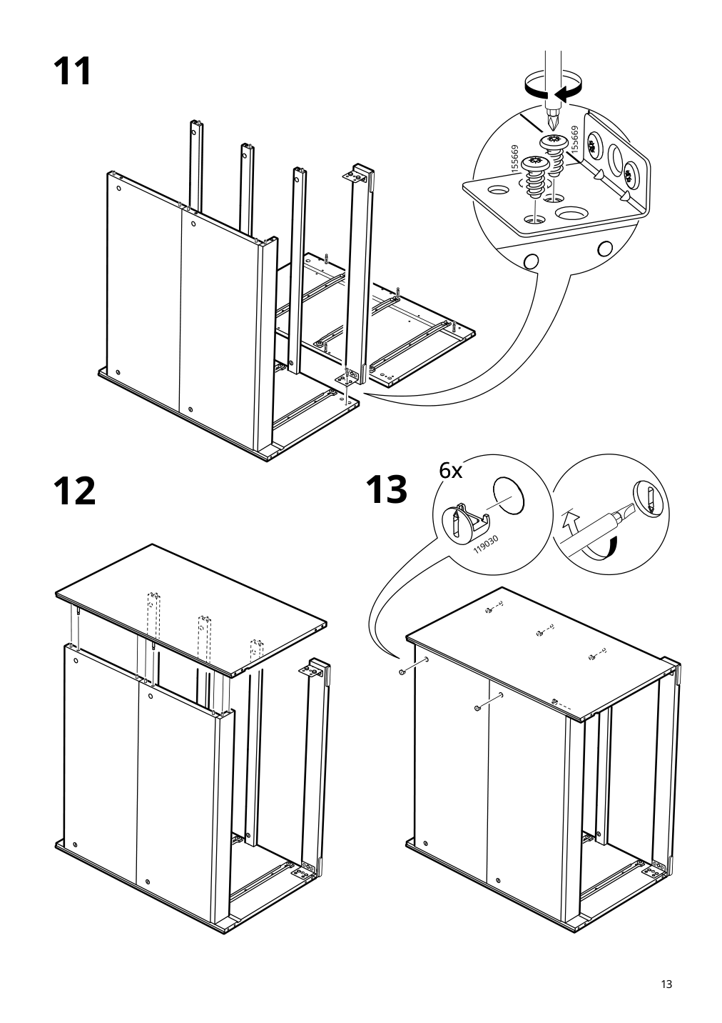 Assembly instructions for IKEA Malm 3 drawer chest black brown | Page 13 - IKEA MALM 3-drawer chest 205.763.03