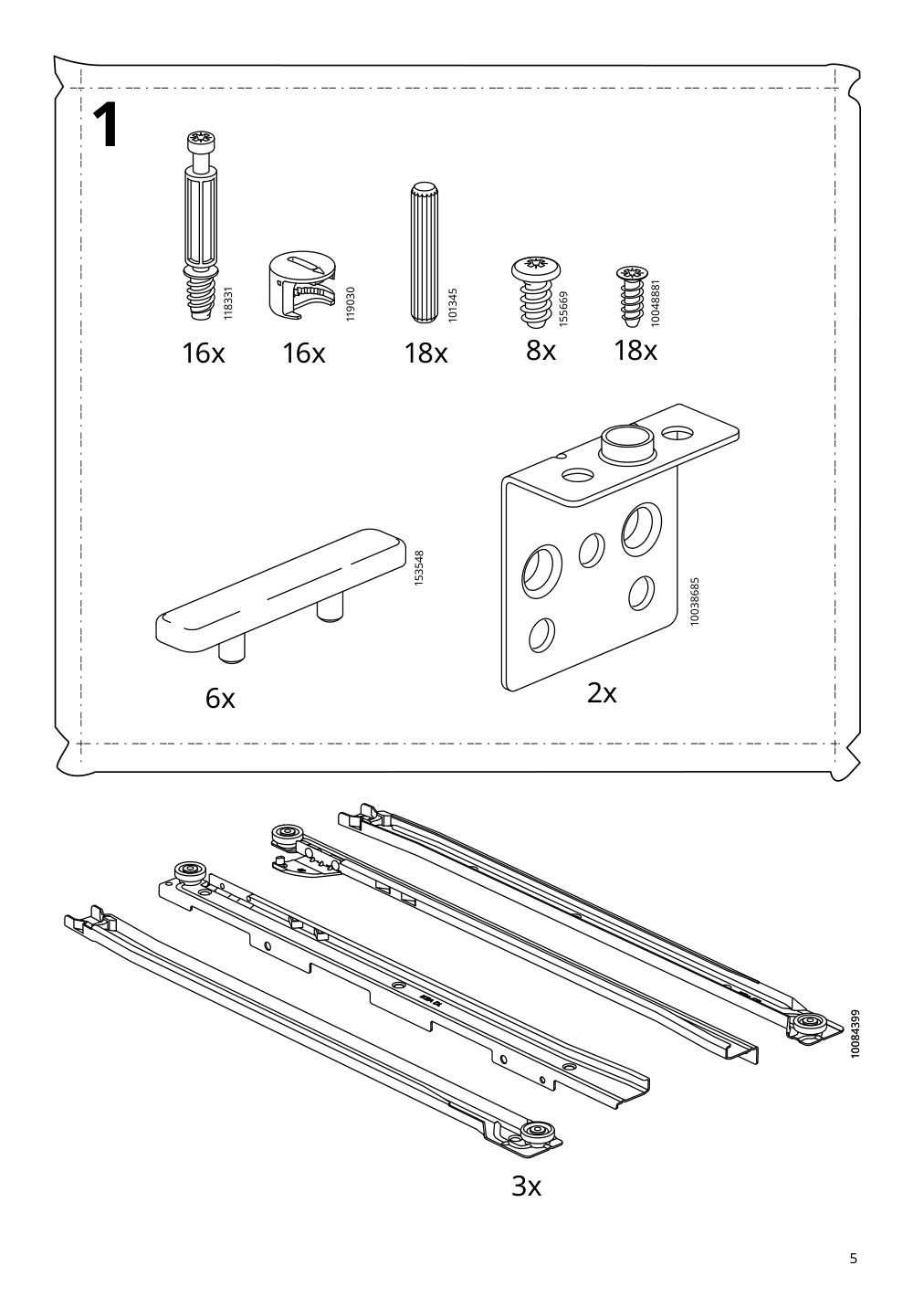 Assembly instructions for IKEA Malm 3 drawer chest black brown | Page 5 - IKEA MALM 3-drawer chest 205.763.03