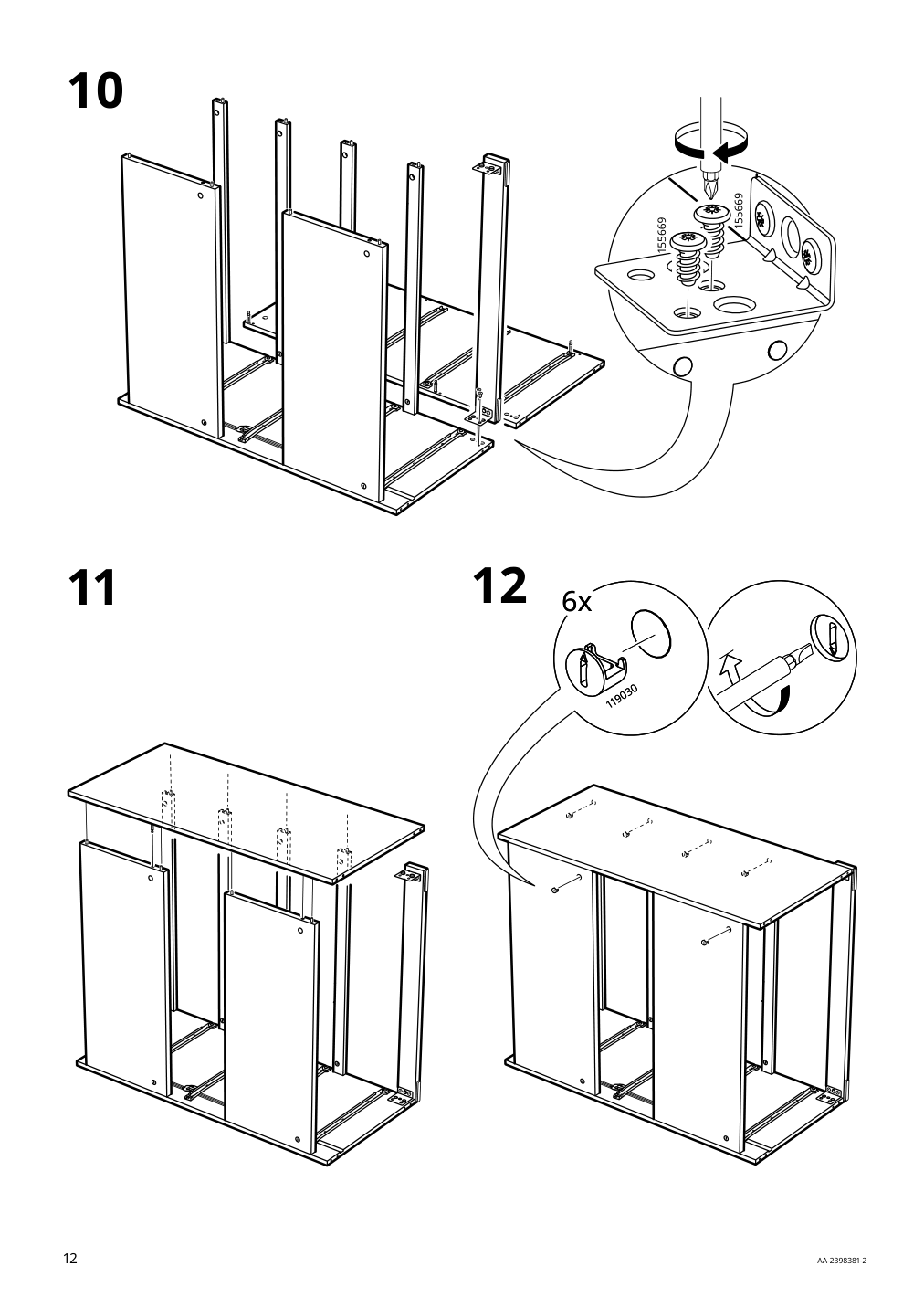 Assembly instructions for IKEA Malm 4 drawer chest white | Page 12 - IKEA MALM 4-drawer chest 905.762.10