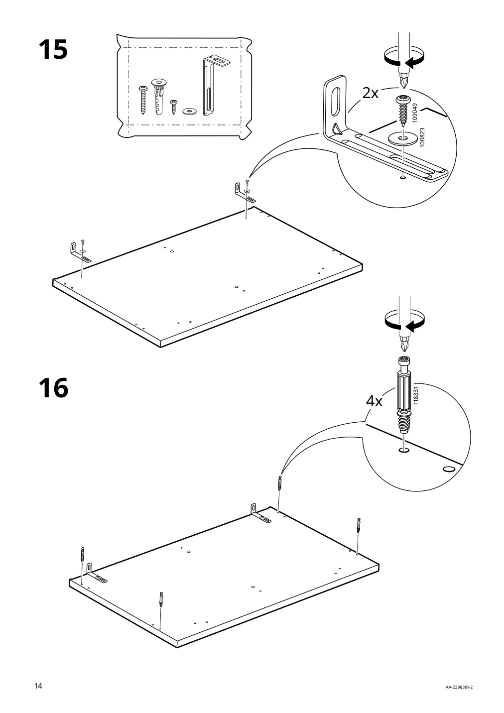 Assembly instructions for IKEA Malm 4 drawer chest white | Page 14 - IKEA MALM 4-drawer chest 905.762.10