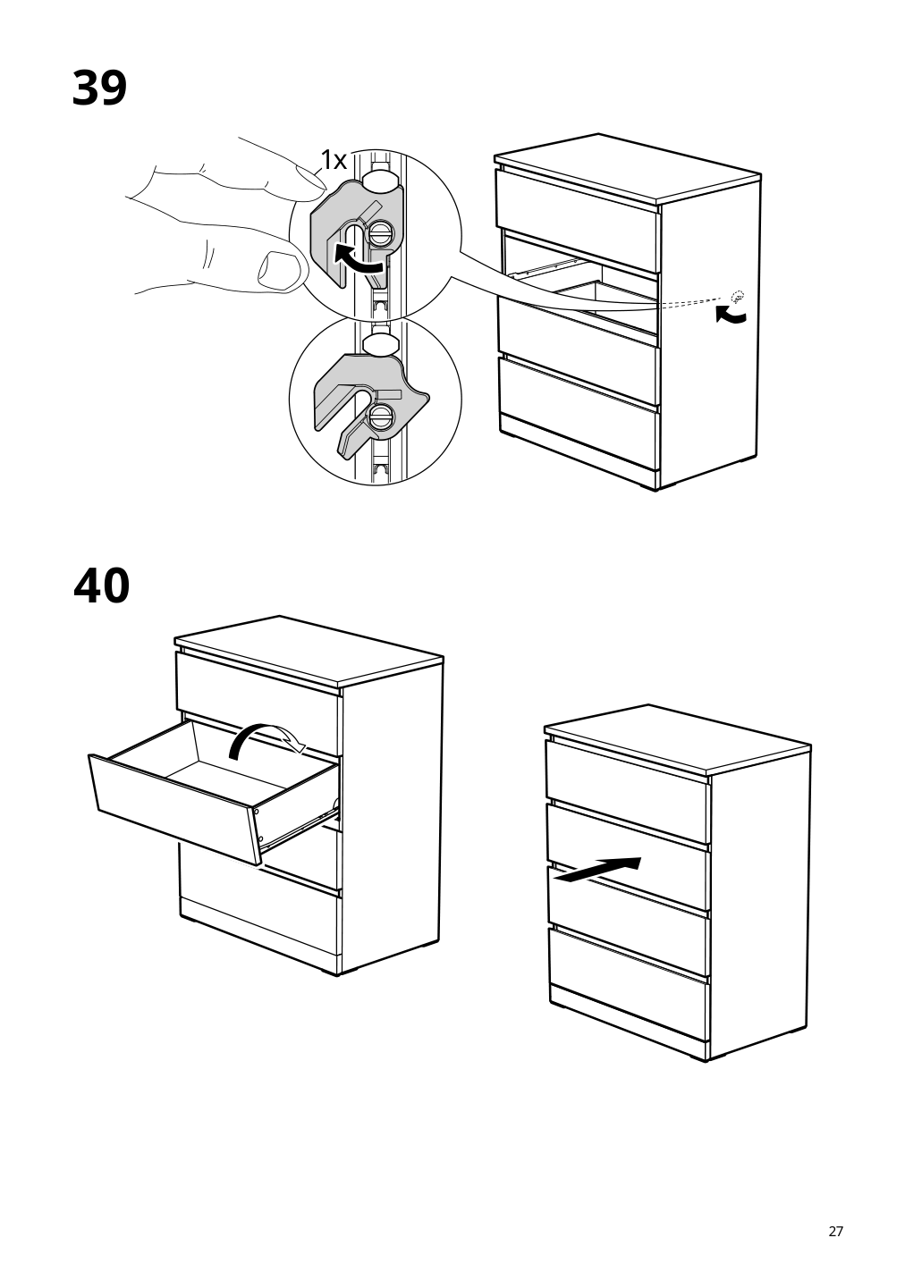 Assembly instructions for IKEA Malm 4 drawer chest white | Page 27 - IKEA MALM 4-drawer chest 905.762.10