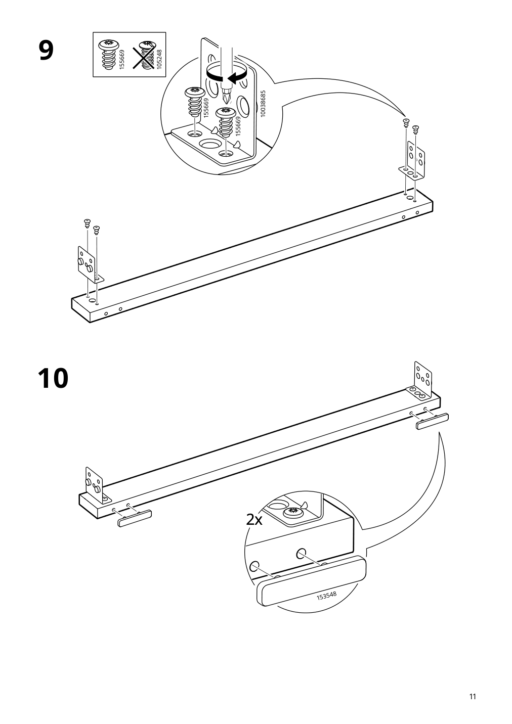 Assembly instructions for IKEA Malm 6 drawer chest black brown | Page 11 - IKEA MALM 6-drawer chest 905.763.09