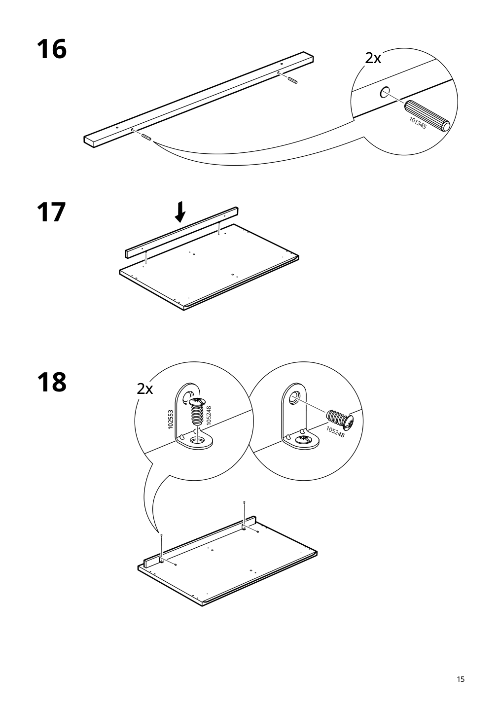 Assembly instructions for IKEA Malm 6 drawer chest black brown | Page 15 - IKEA MALM 6-drawer chest 905.763.09