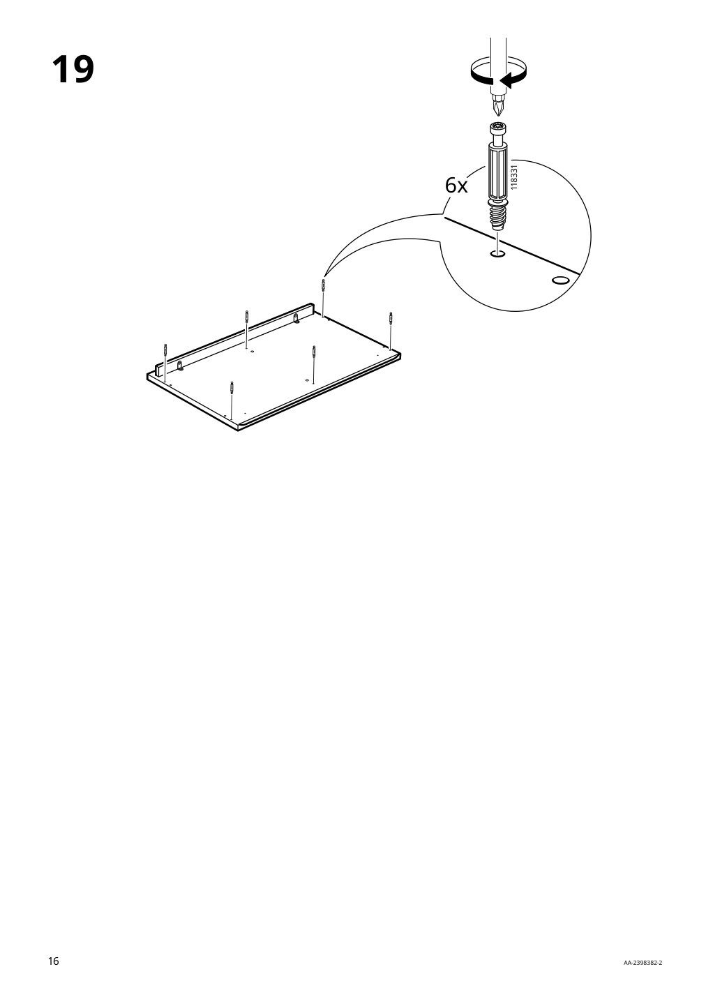 Assembly instructions for IKEA Malm 6 drawer chest black brown | Page 16 - IKEA MALM 6-drawer chest 905.763.09