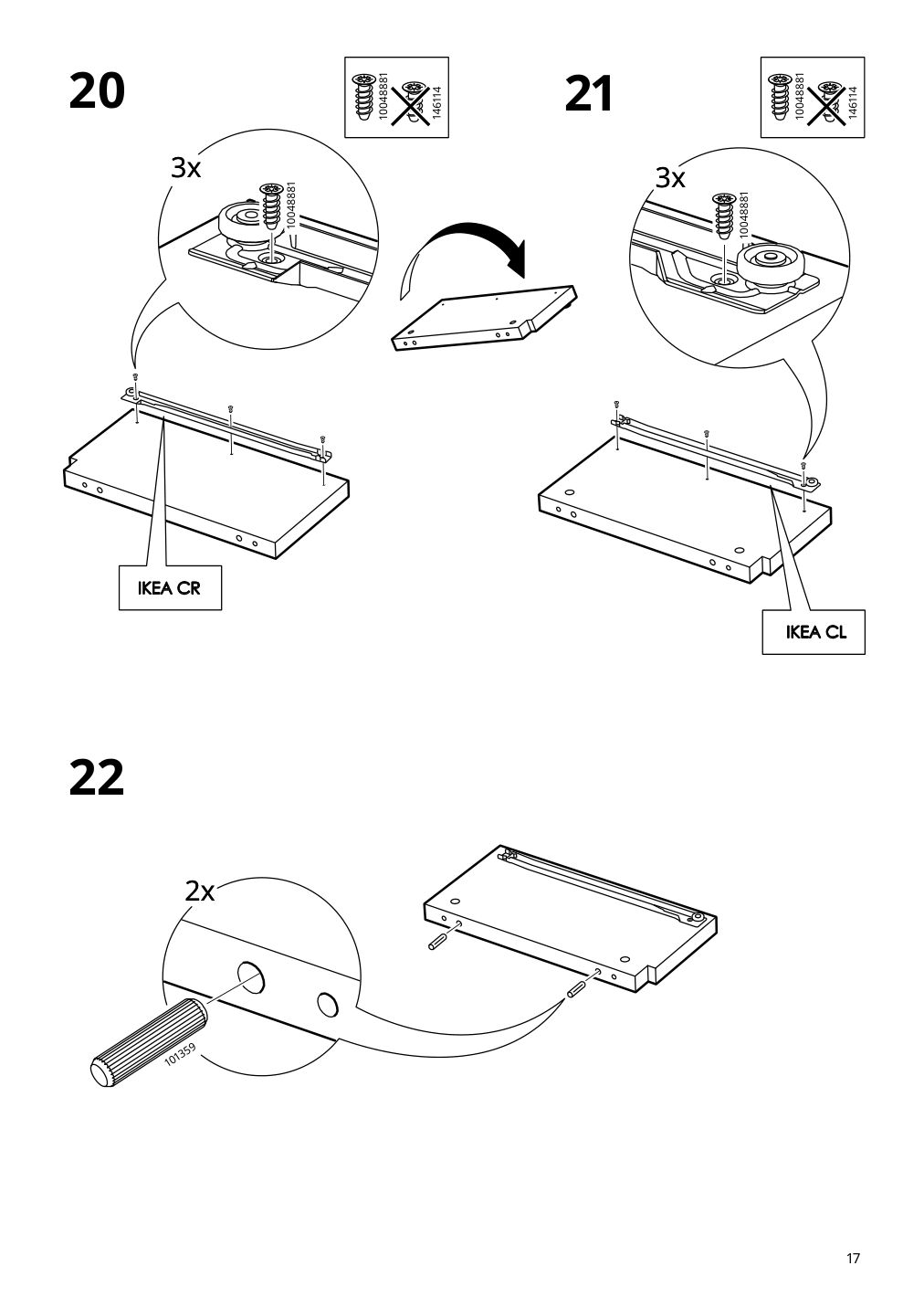 Assembly instructions for IKEA Malm 6 drawer chest black brown | Page 17 - IKEA MALM 6-drawer chest 905.763.09